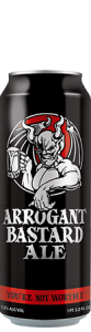 Arrogant Bastard Ale can